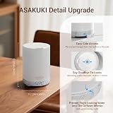 ASAKUKI 300ml Essential Oil Diffuser Ultrasonic Aromatherapy White Oak Grain view 2