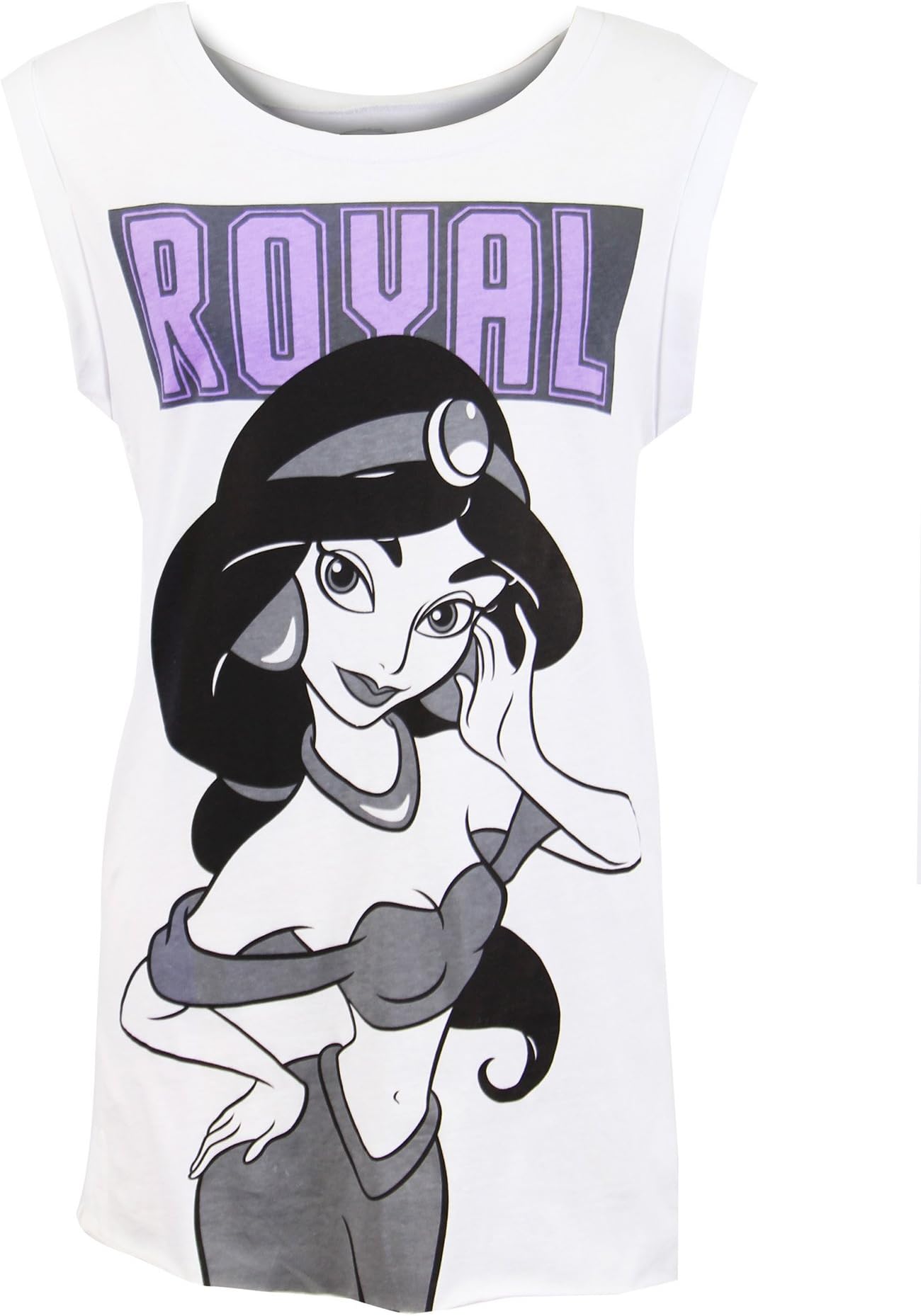 Women Disney Princess Jasmine Royal Sleeveless Tank Top