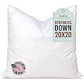 Pillowflex Synthetic Down Pillow Insert - 20x20 Down Alternative, Ultra Soft Large Square Throw Pillow, Couch Sham, Bed Sleeping - 1 Decorative Accent Form