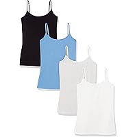 Kurve Women's Camisole Tank Top With Built-in Shelf Bra - Spaghetti Strap Basic Cami For Layering - View #9