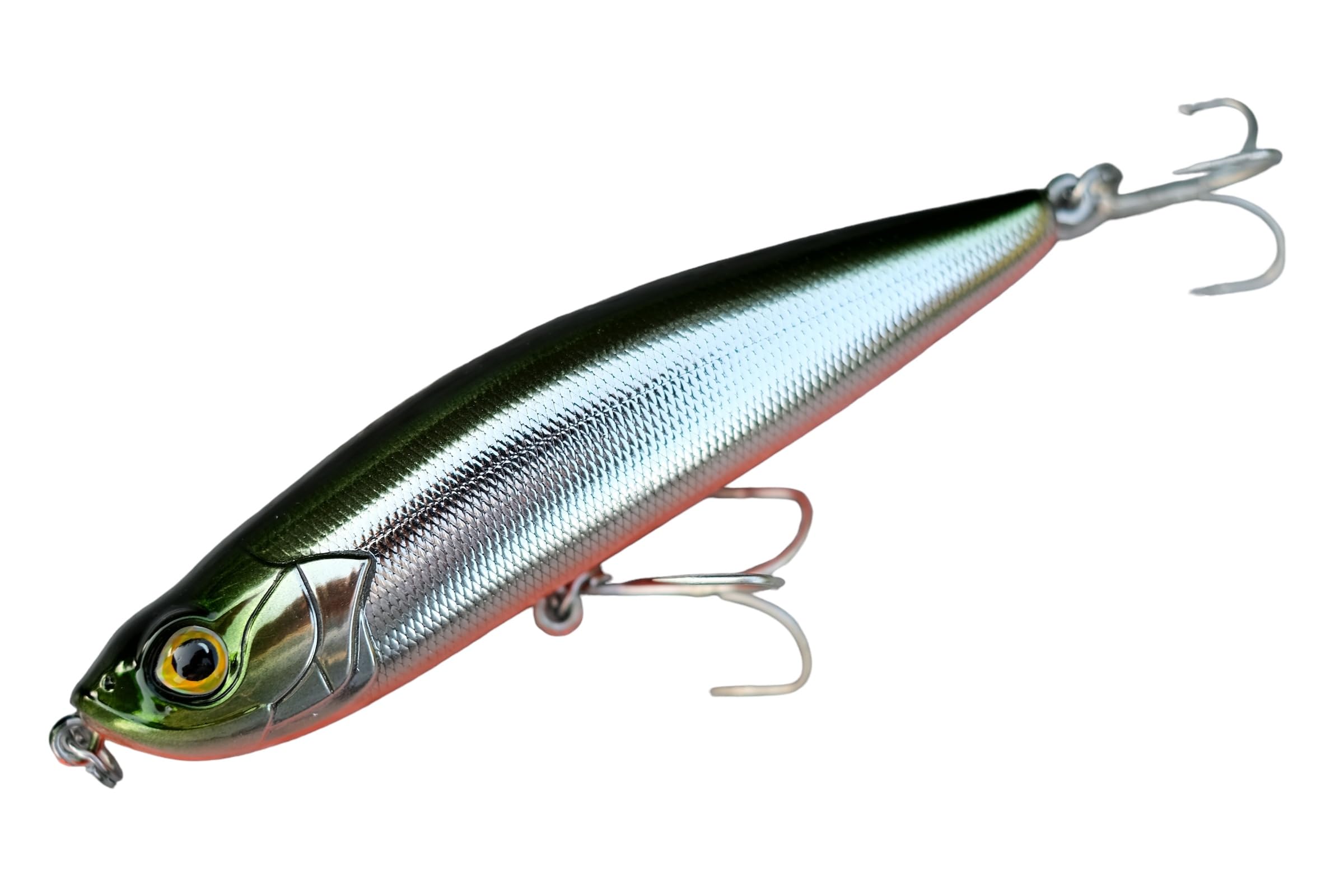 momolures - Z-PATH topwater pencil bait lure for Saltwater Bass fishing game (RB SHAD)