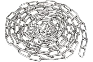 SUS304 Stainless Steel Chain Metal Chain Link Chain Small Light Duty Chain Utility Chain for Home Outdoor Camping Hanging Pet