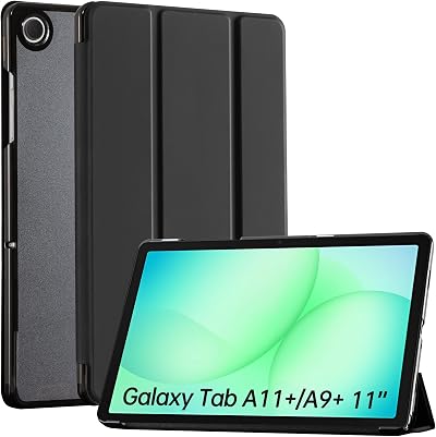 CoBak PU Leather Smart Cover for Samsung Galaxy Tab A11+ Plus A9+ Plus Black