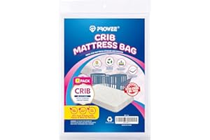 PROWEE Crib Mattress Storage Bag – Heavy-Duty 4 Mil Thick Waterproof Moving Bag – Strong, Tear-Resistant Protective Cover for