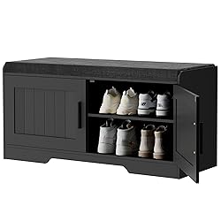 Homleke 2-Tier Storage Bench, Shoe Bench with