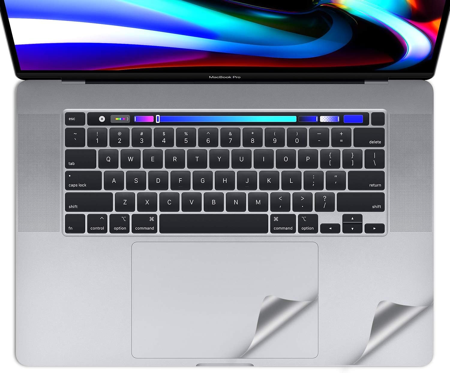 LENTION Palm Rest Cover for MacBook Pro (16-inch, 2019) with Thunderbolt 3 Ports, Protective Vinyl Decal Skin Sticker with Trackpad Protector (Silver)