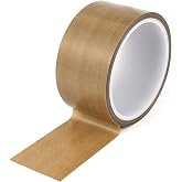 BOMEI PACK Teflone Tape PTFE Glass Cloth Coated, (2-inch x 33 Feet x 0.18mm) High Temperature Fiberglass Adhesive Tape for Vacuum Sealer Machine