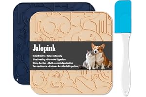Jalopink Lick Mat for Dog with Suction Cup for Slow Feeding, Keep Them Busy, Anxiety Relief, Pet Licking Mat for Large/Small Dogs, Cats, Puppy - Dog Lick Mat for Bath Time, Grooming & Training
