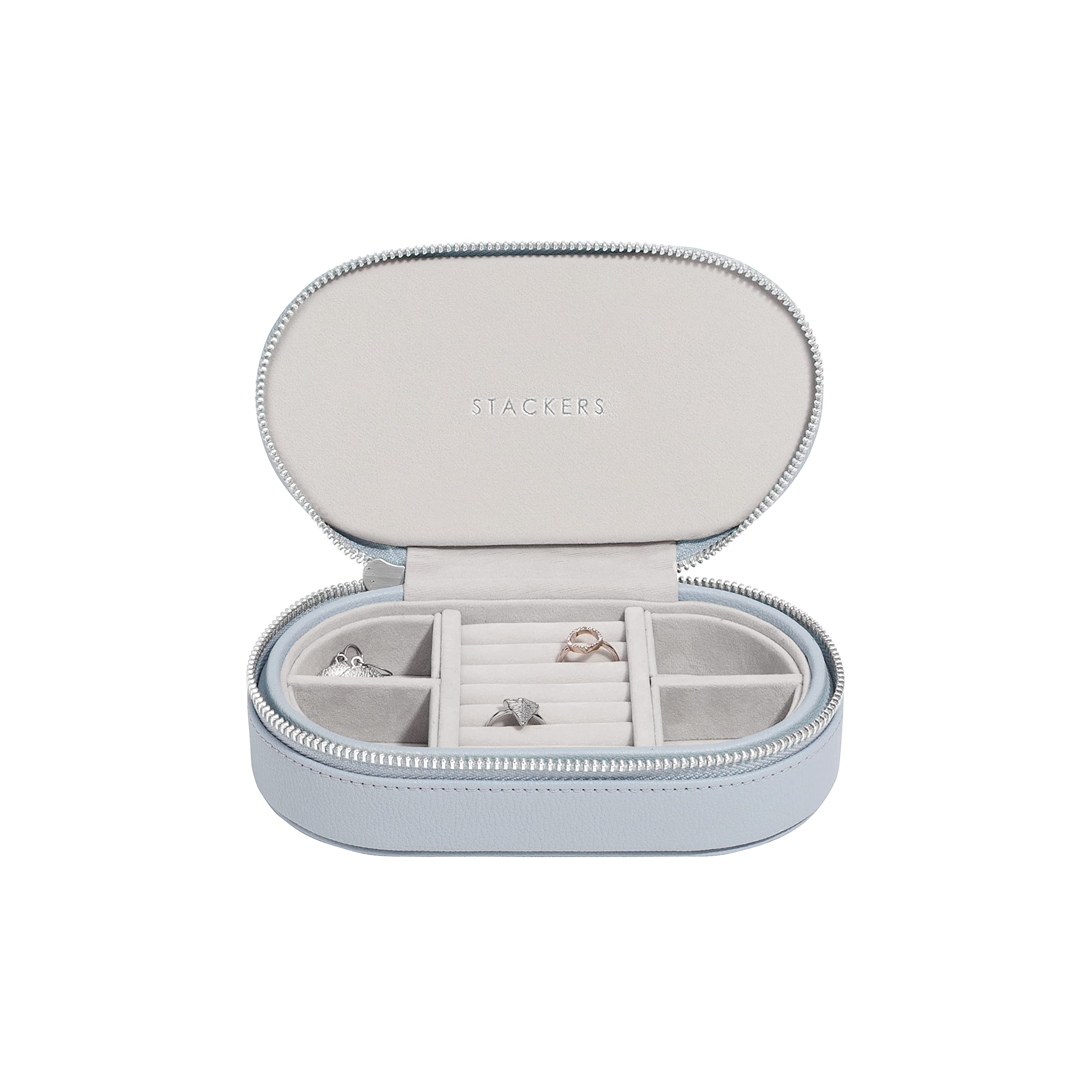Stackers Lavender Oval Travel Jewellery Box