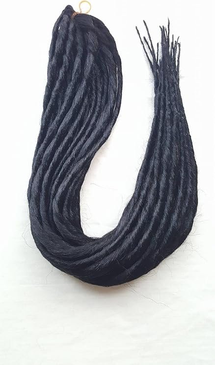 Elysee Star Dreads 1 Jet Black Dreadlocks Double Ended Synthetic Dread Amazon Co Uk Beauty