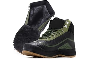 ulogu Snow Boots for Men Women丨Insulated Waterproof Fur Lined Booties丨Non Slip Lightweight Winter Shoes