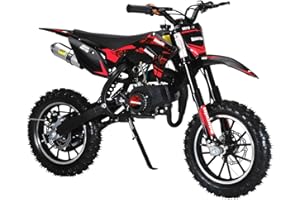 NEREIDS NET 50cc 2-Stroke Pro-Level Kids Dirt Bike | 330LBS Heavy Duty Gas Motorcycle w/Hydraulic Disc Brakes & Suspension | 25MPH Off-Road Beast | CPC Motocross Bike with 3X Durable Alloy Frame