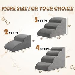 High Density Foam Dog Stairs Ramp for Beds