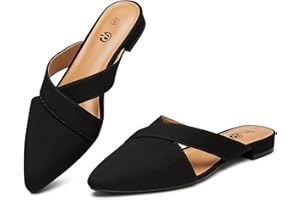Rekayla Women’s Mules Closed Pointed Toe Backless Loafer Shoes for Women