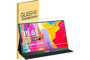 MUBUY-GOL Tempered Glass Screen Protector 15.6" Portable Monitor For MNN/KYY/ARZOPA/InnoView/Lepow/ZSCMALLS/Newsoul/ASUS/QQH 9H Anti Scratch & No Bubble Laptop Screen Filter