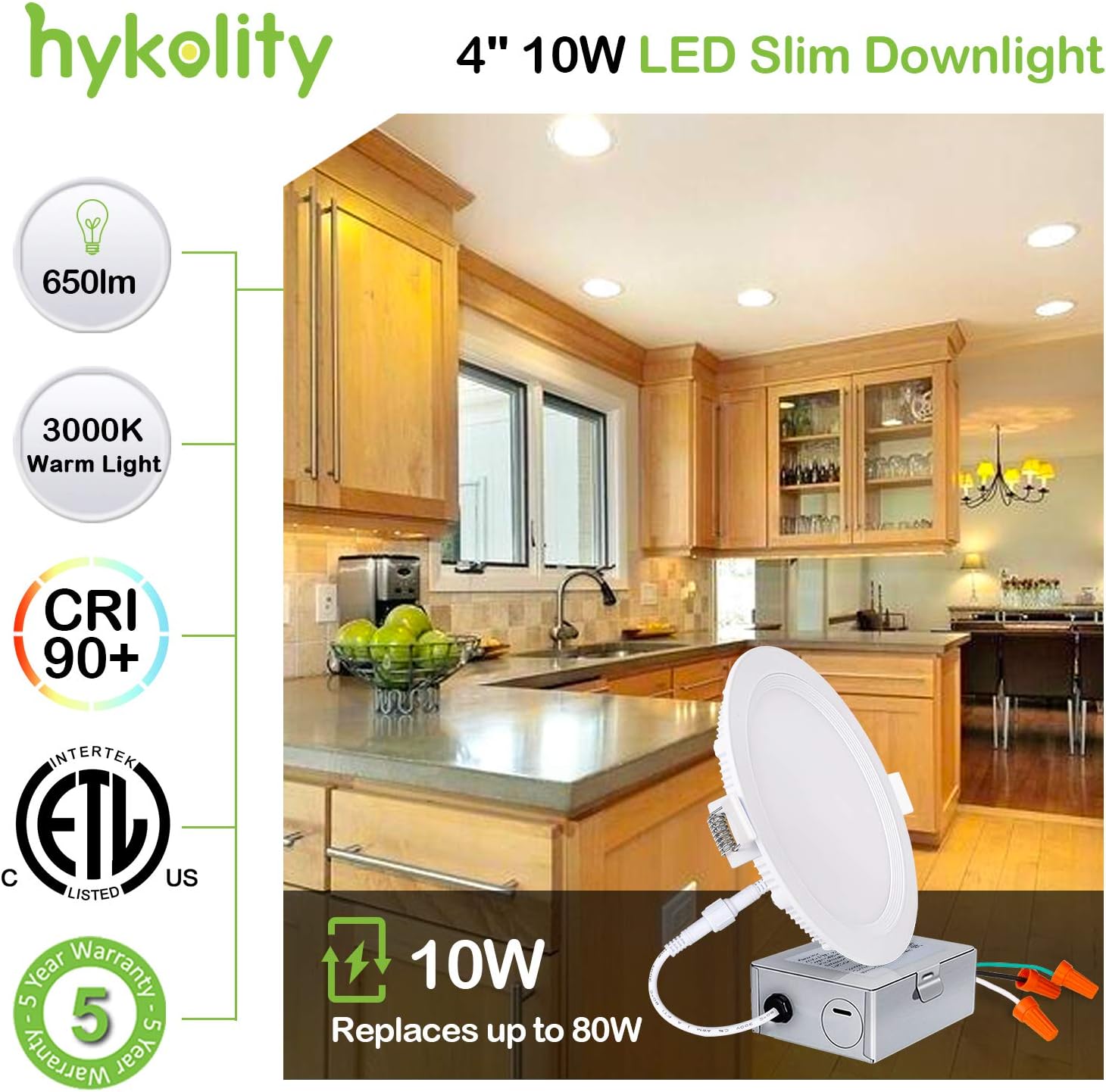 12 Pack Canless Soffit Lighting For Shallow Ceiling Etl Hykolity 4 Inch Slim Led Recessed Lighting