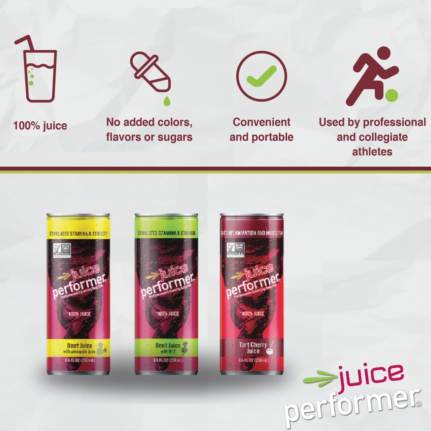 Juice Performer Tart Cherry Juice - 100% Juice for Sleep Support and Enhanced Muscle Recovery - Post Performance Recovery Drink - Superfood Athletic Fuel 8.4 Fl.Oz. (12 Pk) Gluten Free