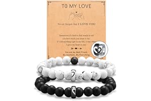 UNGENT THEM Matching Couple Ring Bracelets for Boyfriend Girlfriend Husband Wife Valentines Anniversary Birthday Engagement Gifts