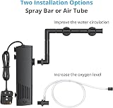 NICREW Internal Aquarium Filter 40-80L Black with Dual Filtration view 5