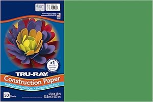 Tru-Ray Papier de construction, 30,5 x 45,7 cm, vert vacances, 50 feuilles