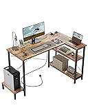 CubiCubi Small Computer Desk with Power Outlets, 40