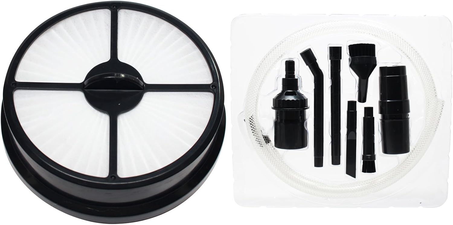 Replacement HF-16 HEPA Filter with 1 Micro Vacuum Attachment Kit for Eureka, Electrolux - Compatible with Eureka AS5204A, Eureka HF-16, Eureka AirSpeed Zuum AS5204A, Eureka 5400 Series, Eureka AS5200 Series, Eureka AS5210, Eureka AirExcel NLS 5403A, Eureka 68115, Eureka 68715, Eureka 83936-3, Hoover UH70400 Series
