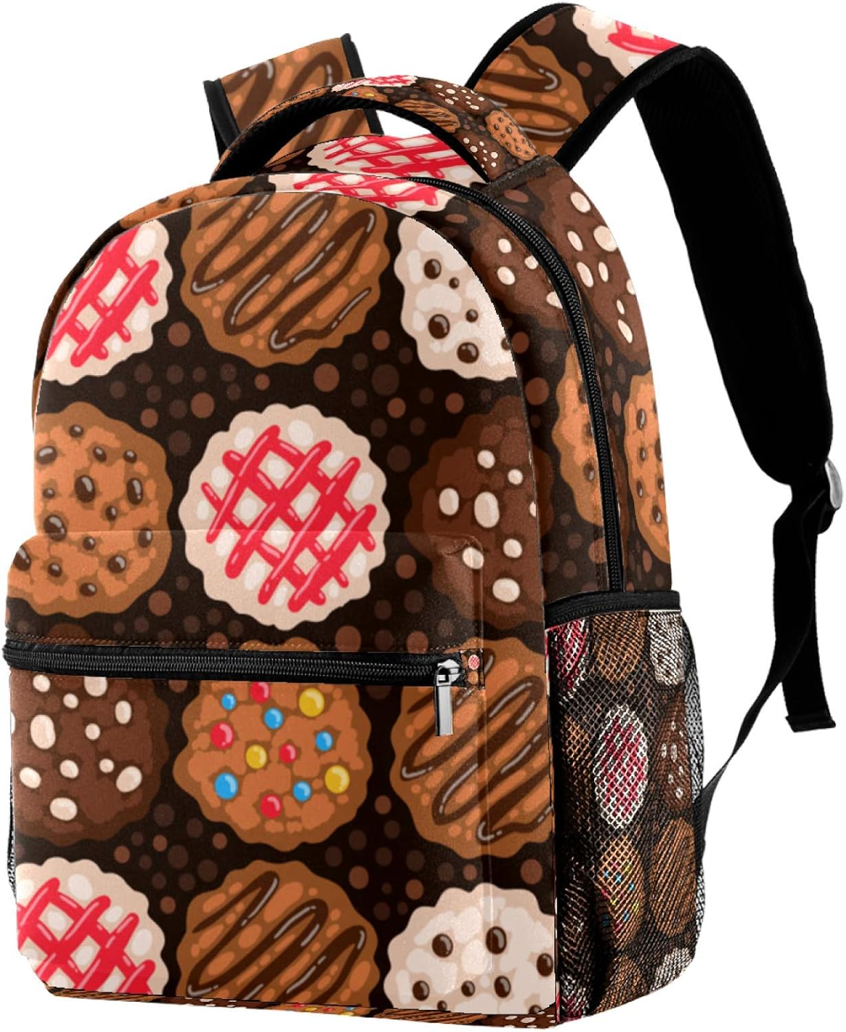 Chocolate Chip Cookies Pattern Schoolbag Laptop Bag Women Girls Boys