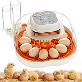 APDOE Egg Incubators for Hatching Eggs, Temperature and Humidity Control, Automatic Egg Turning, Egg Candler, External Water Bottle, Air Vent, for Chicken, Duck &amp; Quail Eggs, 12 Eggs + 30 Quail Eggs