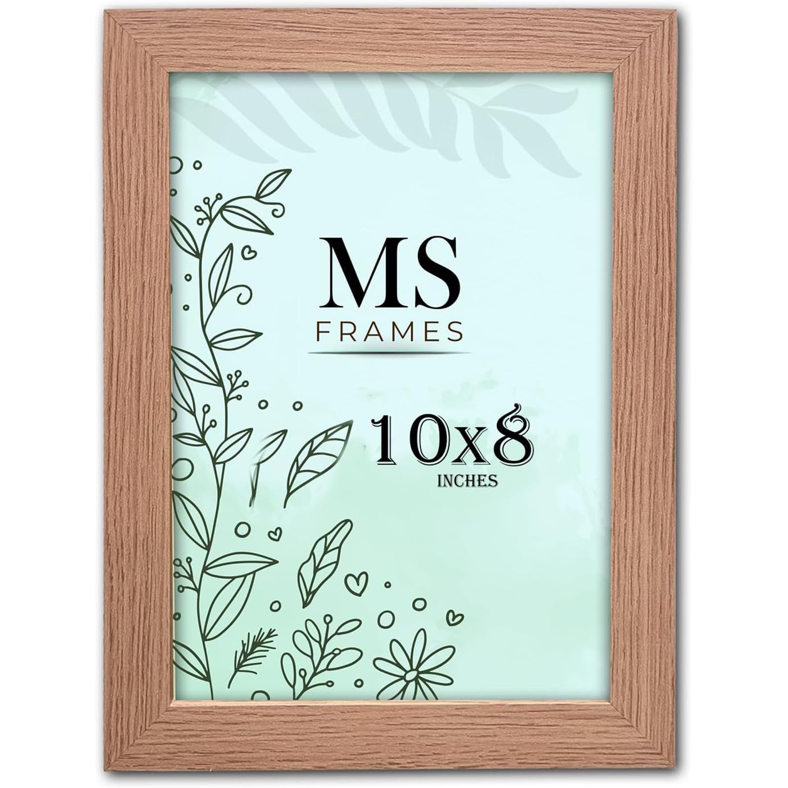 AI Decor 10x8 Inch Oak Picture Frames (25.4x20.3 cm) Poster Frame - Clear Acrylic Display Poster MDF Wooden Portrait/Panoramic - Flat Wall Mount Hang Hooks & Free Tabletop Stand