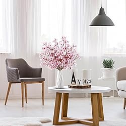 Sggvecsy Artificial Cherry Blossom Flowers 6 Pcs