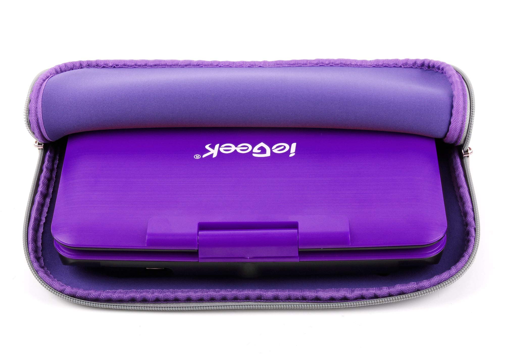 DURAGADGET Purple Water-Resistant Portable DVD Player Case with Soft Padded Lining - Compatible with APEMAN 11.5'' with Built-in Rechargeable Battery & Swivel Screen and ieGeek 11.5"
