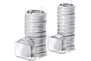 AYNEFY Mason Jar Lid Organizer,2Pcs 2 Sizes Space Saving Acrylic Canning Lids Storage Rack Holder Small And Large Jar Caps Or