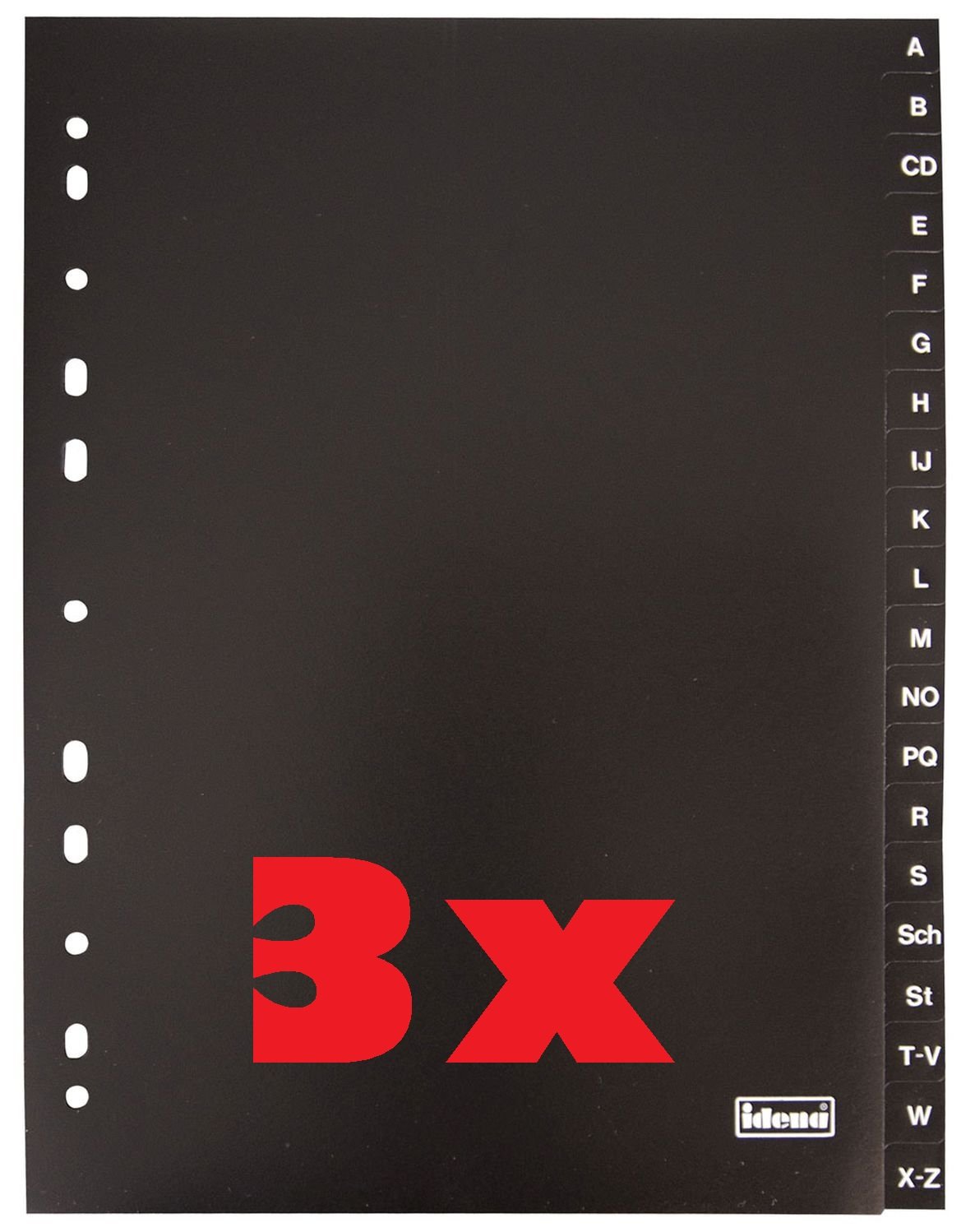 Idena 302022 Index A - Z DIN A4 20 Pieces Black