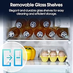 Anypro 3.2 Cu.Ft Double Door Fridge with Freezer, 2
