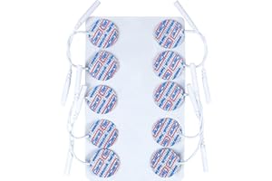 TensCare 25mm Circular TENS/EMS Re-usable Electrode Pads, Total 10, for Microcurrent or Beauty Devices