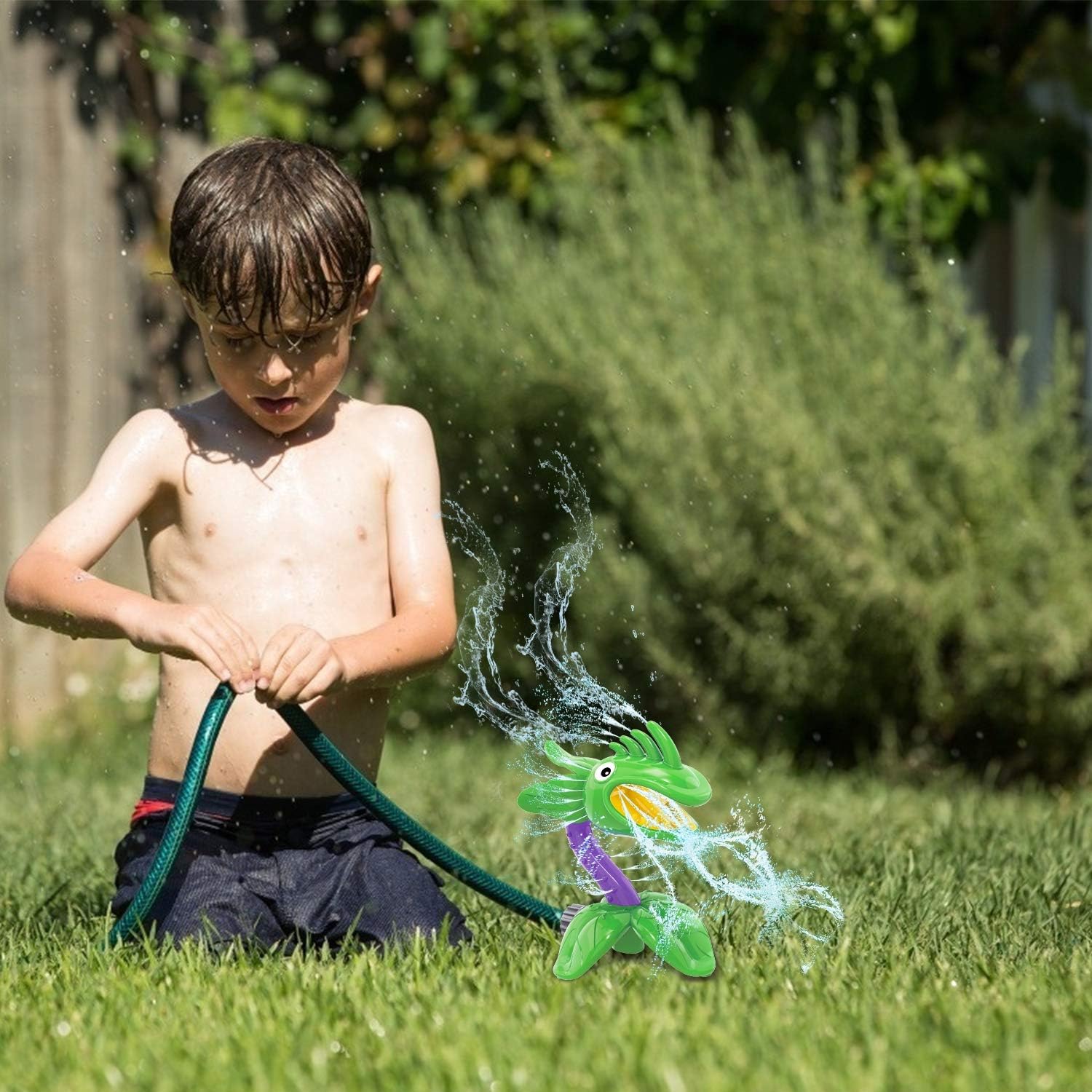 AMENON Sprinkler for Kids Outdoor Water Play Sprinklers Splash Corpse Flower Spray Water Toys for Kids Toddlers Backyard Lawn Game Outdoor Summer Water Fun: Toys & Games