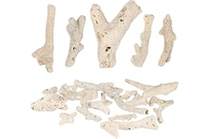 IMIKEYA 3-10cm 500g Crushed Coral for Freshwater Saltwater Aquarium Natural Coral Stone for Fish Tank Filters Aquarium