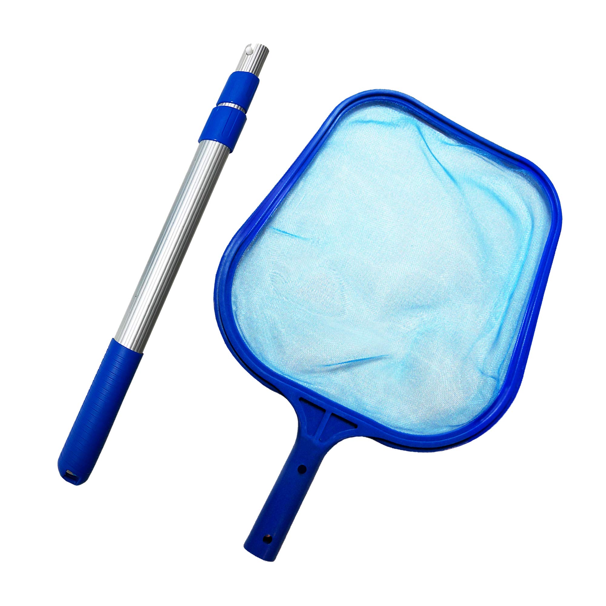 Greenerever Pool Skimmer Net with Pole (100 cm) | Hot Tub Spa Leaf Cleaner Net | Plastic Framed Fine Mesh Net | Easily Removes Leaves, Debris, Small Particles from Pools, Spas, Hot Tubs, Ponds