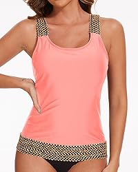 Aqua Eve Tankini Tops for Women Swimwear Top Only