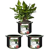FVOTNW 3-Pack 20 Gallon Grow Bags, Thickened Nonwoven Fabric Pots with Handles,Sturdy Garden Planters Aeration Gardening Container to for Plants, Vegetables, and Flowers