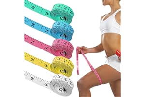 5 Colors Soft Measuring Tape for Body Tape Measure, Double Sided Digital Measuring Tape 60 inch/150 cm. Mini Tape Measure Fab