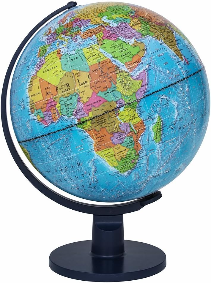 Waypoint Geographic Scout World Globe- Great Quality Globe For Kids & Teachers- More Than 4,000 Name Places- Great Color & Unique Construction- Up-To-Date World Globe- Geography Globe With Stand- 12