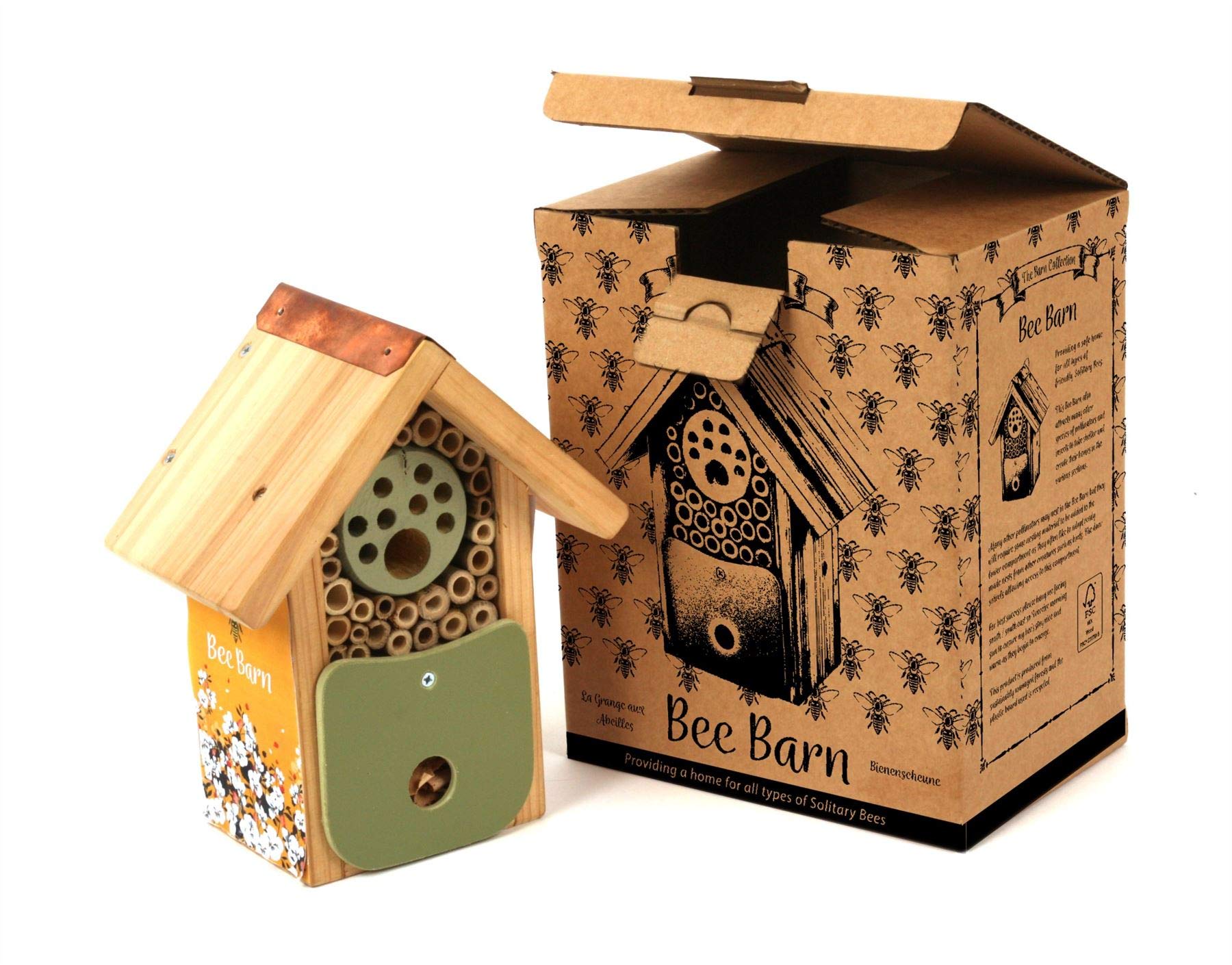 Wildlife World Solitary Bee Barn Home - In Plain Box
