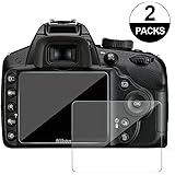 Awinner Glass for Nikon D3200 D3400 D3300 D3100, Camera Screen Protector Anti-Scratch Tempered Glas (2-Pack)