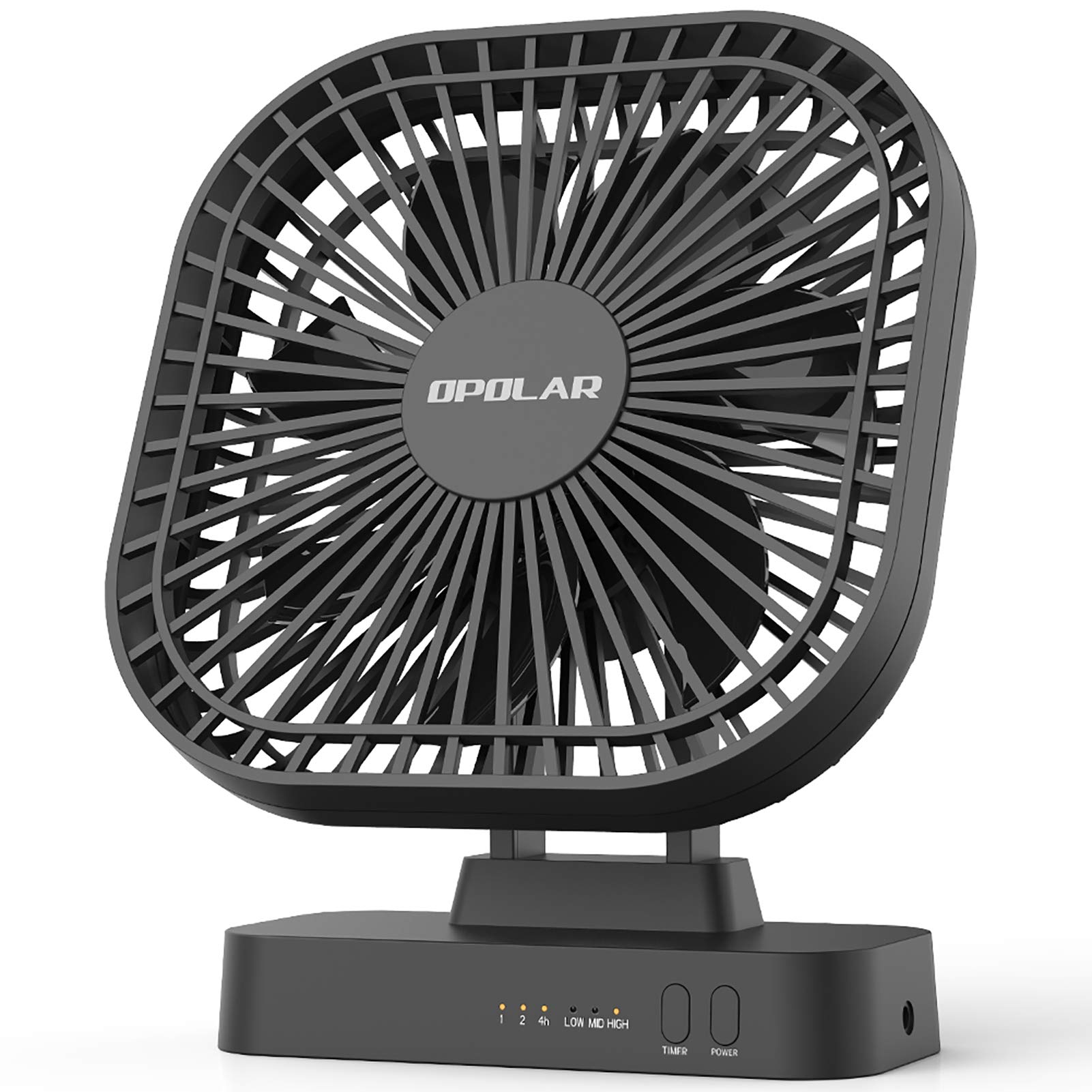 Opolar Aa Battery Operated Desk Mini Fan Portable Small Table