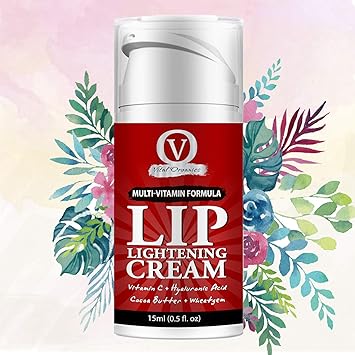 Vital Organics Lip Lightening Cream For Dark Lips To Lighten For Men & Women With Vitamin C, Hyaluronic and Licorice 15g