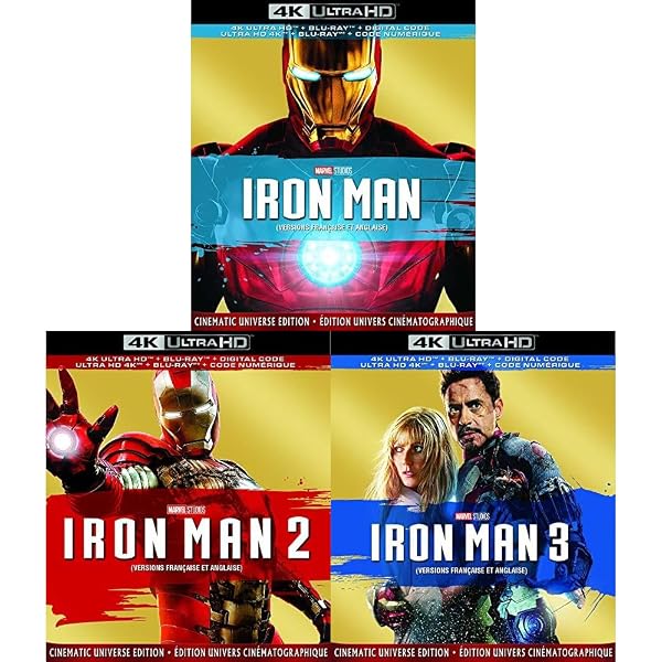 MARVEL フェーズ全3 4K ULTRA HD&3D&Blu-rayセット Amazon.com: Iron Man Complete 3 Movie Collection Ultimate