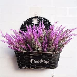 situmi Artificial Flores Artificiales Decoración Mural de ratán Cestas