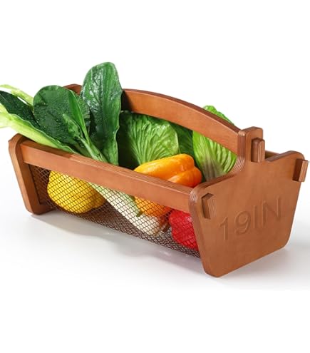 Amazon.com: Teenyyou Garden Harvest Basket Mesh Storage with
