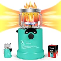 Amazon.com: 2 in 1 Portable Heater u0026 Stove,Outdoor Camping Gas Stove  Outdoor Butane Heater u0026 Stove Camp Tent Heater with Auto Igniter for Ice  Fishing Backpacking Hiking Hunting Survival Emergency : Sports